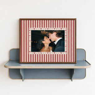 Cherry Red Heart Photo Poster - Custom Gift