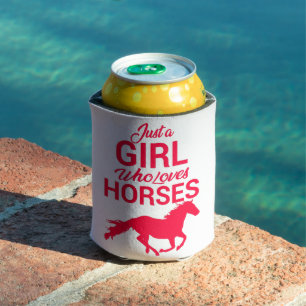 Cherry Red Just A Girl Who Loves Horses Can Cooler