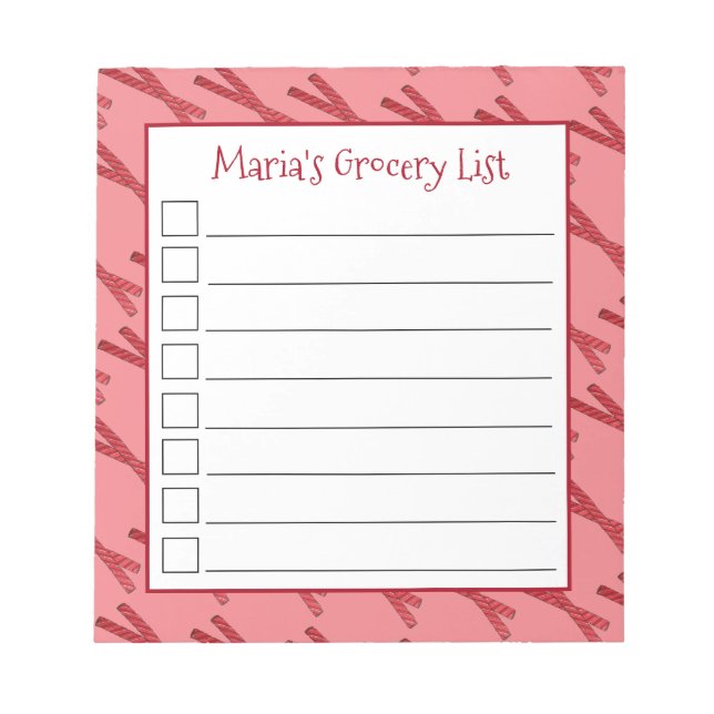 Cherry Red Liquorice Whips Liquorice Twist Candy Notepad (Front)