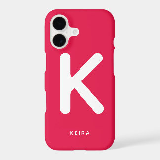 Cherry Red Monogram Phone Case