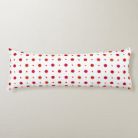 Cherry Red Polka dots on white
