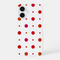 Cherry Red Polka dots on white