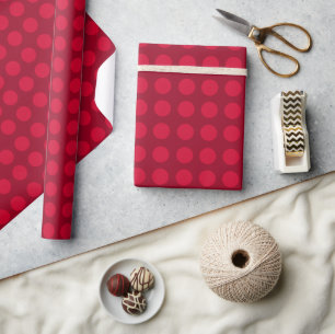 Cherry Red Polka Dots Wrapping Paper
