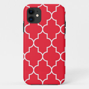 Cherry Red Quatrefoil Case-Mate iPhone Case