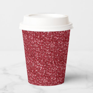 CHERRY RED SEQUINS-PAPER PARTY CUPS
