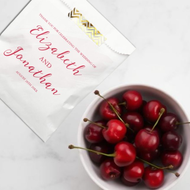 Cherry Red Wedding Favour Bags (Creator Uploaded)