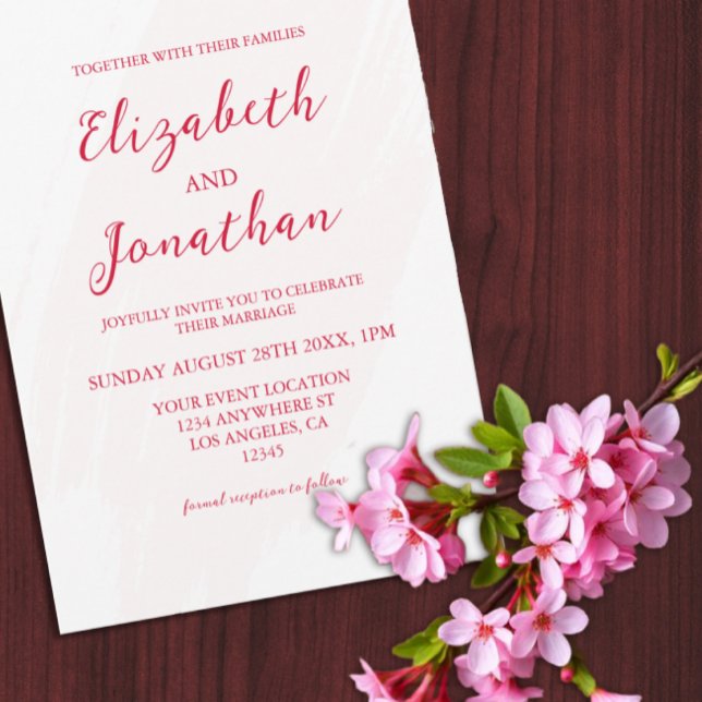 Cherry Red Wedding Invitation (Creator Uploaded)