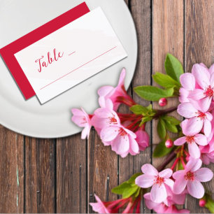 Cherry Red Wedding Place Card