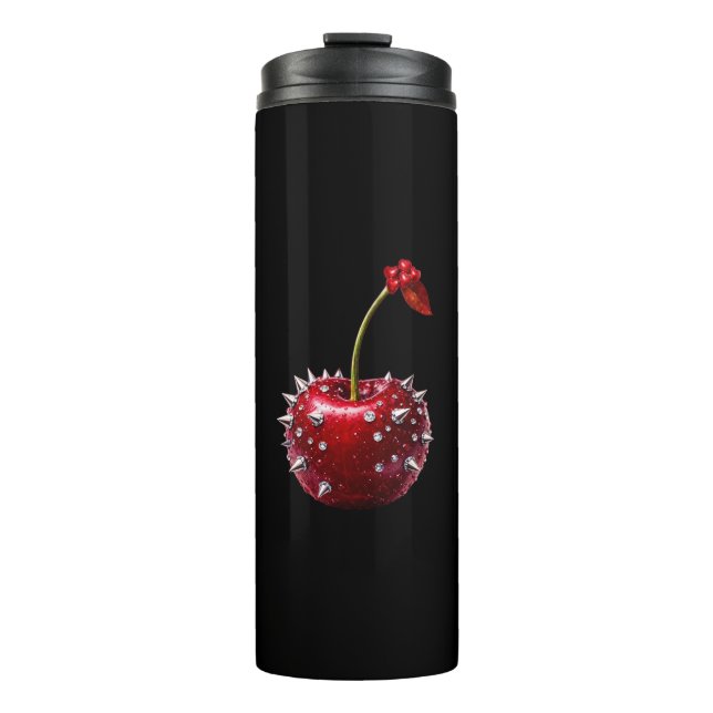 Cherry Rock Style Stainless Steel Flask Thermal Tumbler (Front)