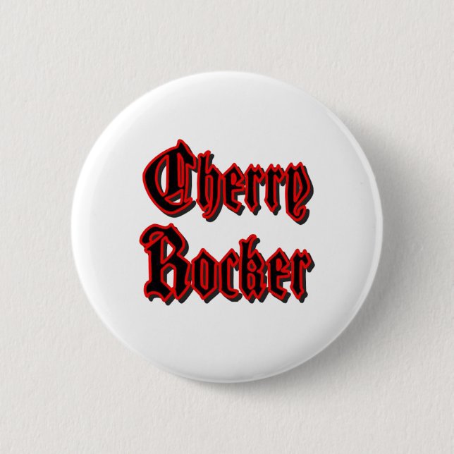 Cherry Rocker - White Button #2 (Front)