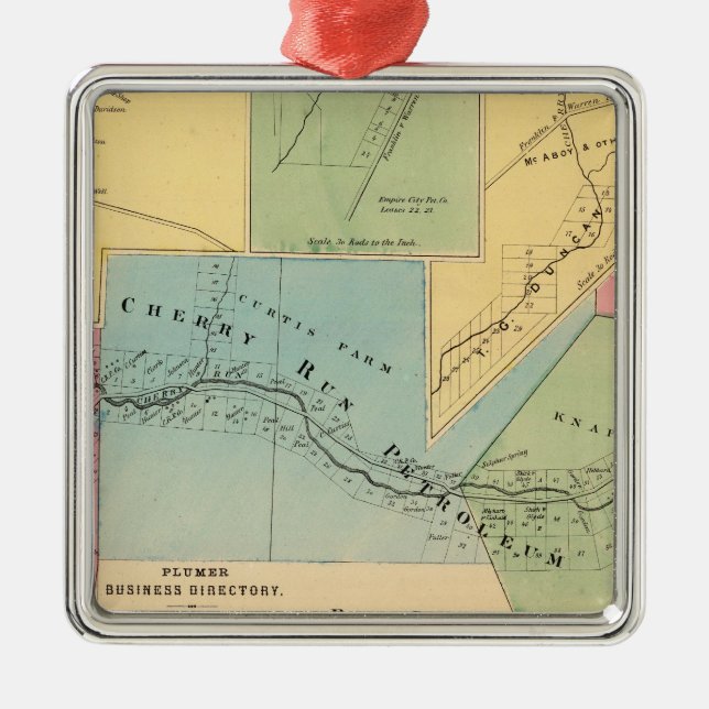 Cherry Run, Plumer Metal Tree Decoration (Front)