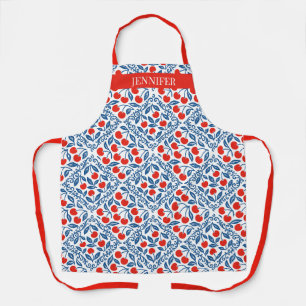 Cherry Rustic Farmhouse French Country Recipe Apron