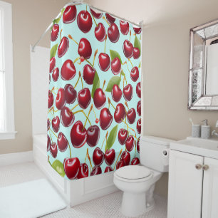 Cherry Seamless Pattern Shower Curtain