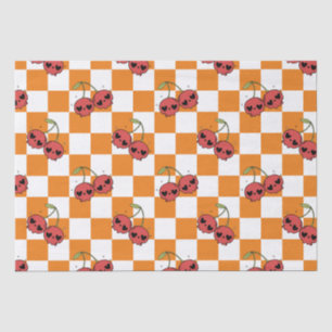 Cherry Skull Chequerboard – Alt Aesthetic Tissue Paper