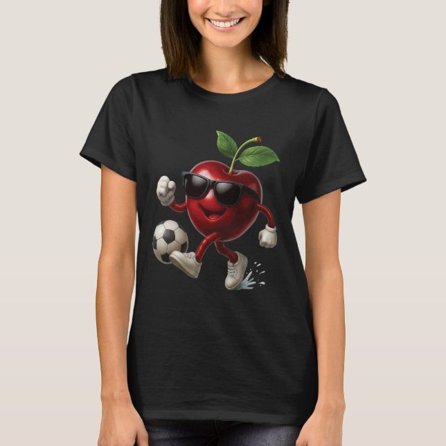 Cherry Soccer  T-Shirt (Front)
