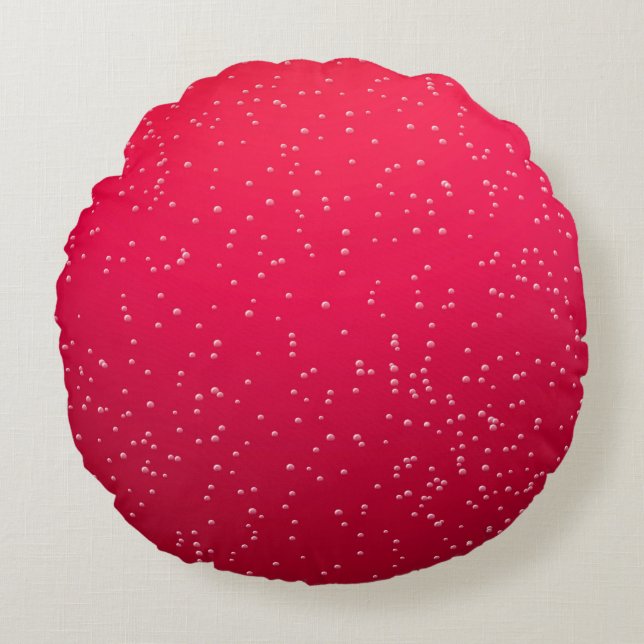 Cherry Soda with Tiny Bubbles Background Art Round Cushion (Front)