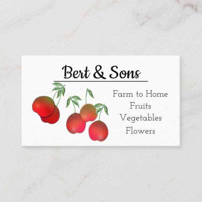 Cherry Stems Business Card (Front)