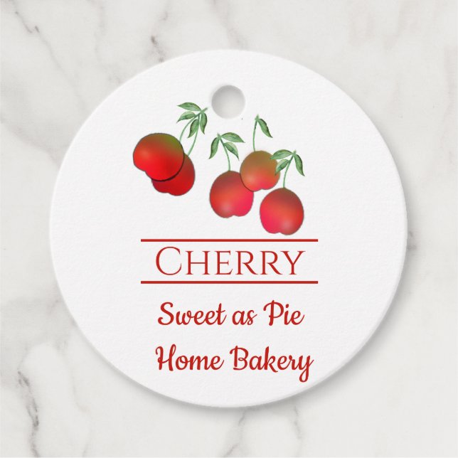Cherry Stems Fresh Fruit String Tag (Front)