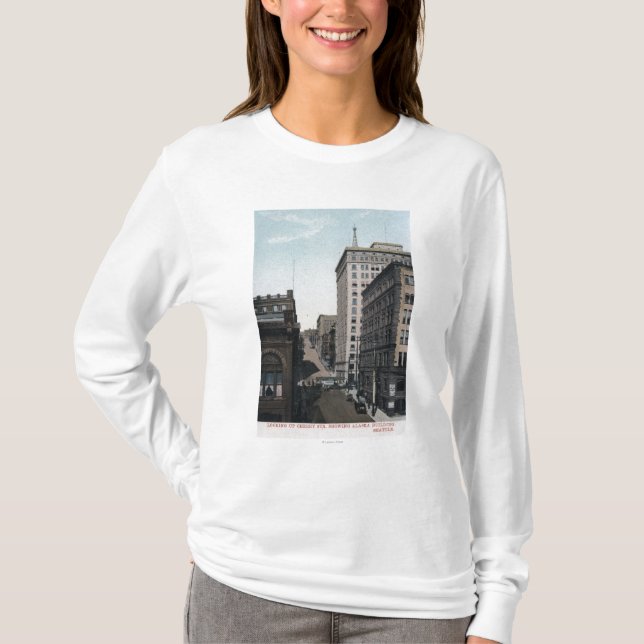 Cherry Street Scene with Alaska Bldg T-Shirt (Front)