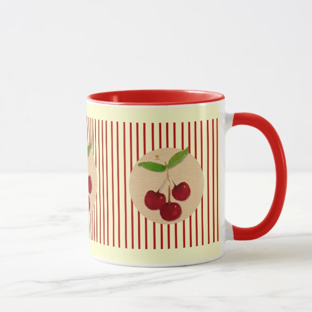 Cherry Stripe Mug (Right)