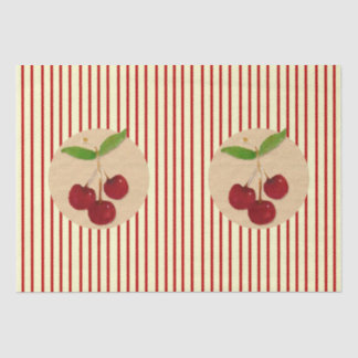 Cherry Stripe Tissue Paper