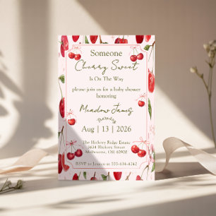 Cherry Sweet - Baby Shower Invitation