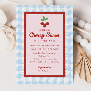 Cherry Sweet Baby Shower Invitation