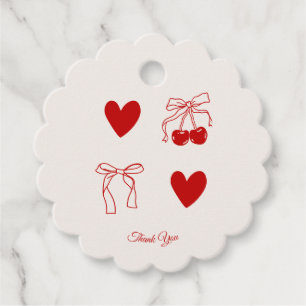 Cherry Sweet Bachelorette Party Thank You Tags
