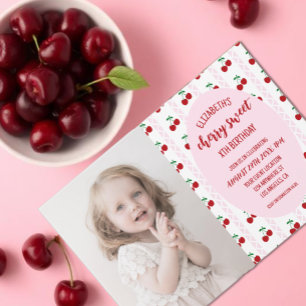 Cherry Sweet Birthday Invitation