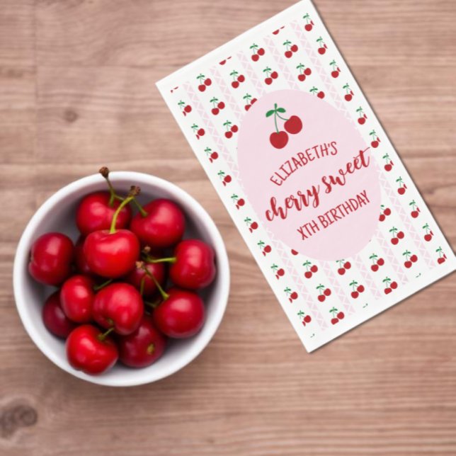Cherry Sweet Birthday Napkins (Creator Uploaded)