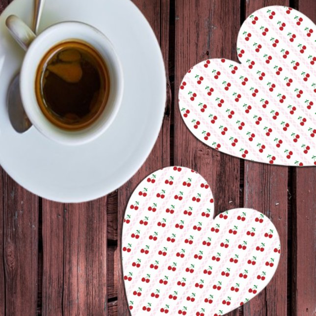 Cherry Sweet Birthday Paper Coaster (Creator Uploaded)