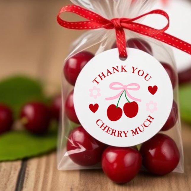Cherry Sweet Bridal Shower Favour Tags (Creator Uploaded)