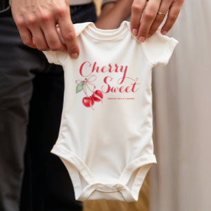 Cherry Sweet Personalised Baby Bodysuit