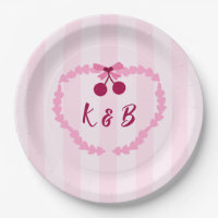 Cherry Sweet Pink Bridal Shower Napkins