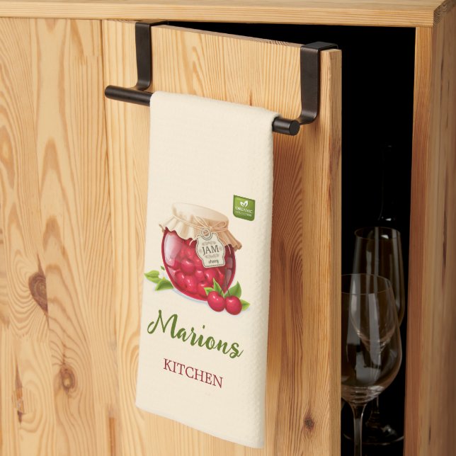 Cherry Themed Custom Kitchen Towel (Thirds Fold)