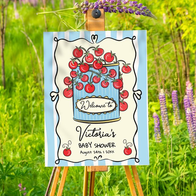 Cherry Tomato Baby Shower Welcome Sign Poster (Creator Uploaded)