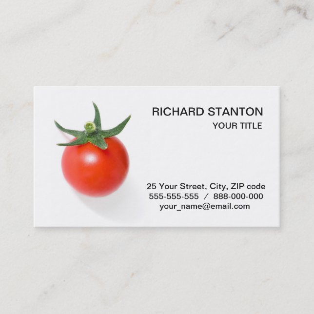 Cherry tomato business card (Front)