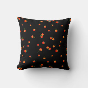 Cherry tomatoes illustration. Watercolor seamless  Cushion