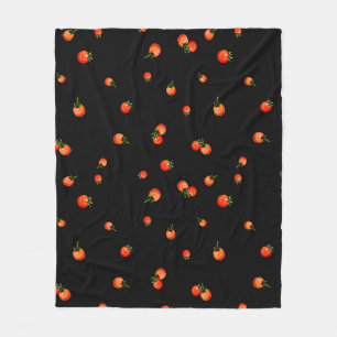 Cherry tomatoes illustration. Watercolor seamless  Fleece Blanket
