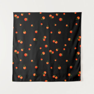 Cherry tomatoes illustration. Watercolor seamless  Tapestry