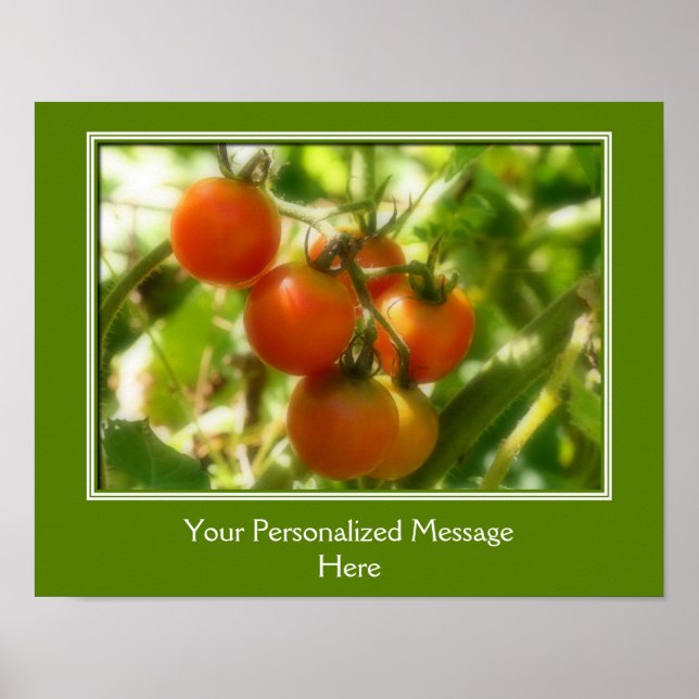 Cherry Tomatoes On The Vine Personalized Poster (Front)