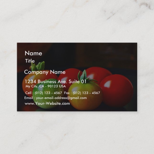 Cherry Tomatos Business Card (Front)
