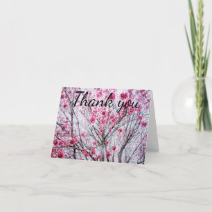 Cherry tree Branches and blooms, Thank you Card