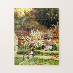 Cherry-tree Cottage Chiddingfold Helen Allingham Jigsaw Puzzle