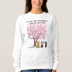 Cherry Tree Halloween Kids Vintage Fall Sweatshirt