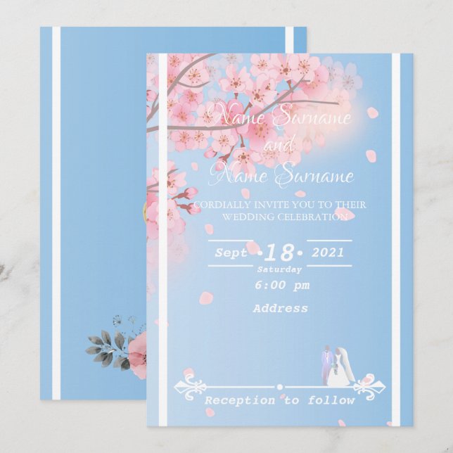 Cherry tree invitation (Front/Back)