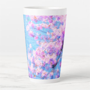 Cherry Tree Photo Painting Latte Mug
