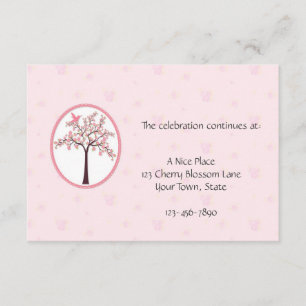 Cherry Tree Pink Reception Card