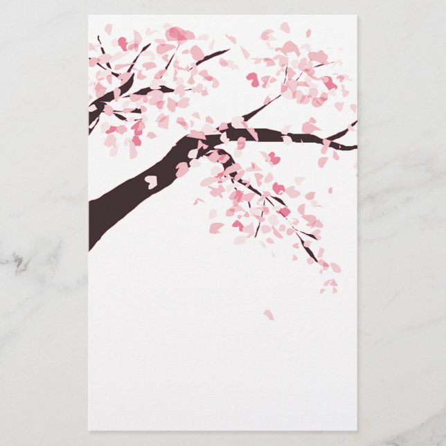 Cherry tree stationery (Front)