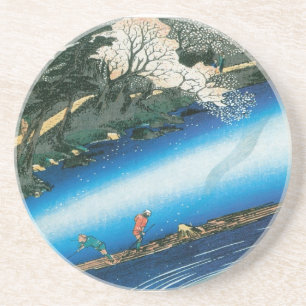Cherry Trees over the River, Arashiyama, Japan. Coaster